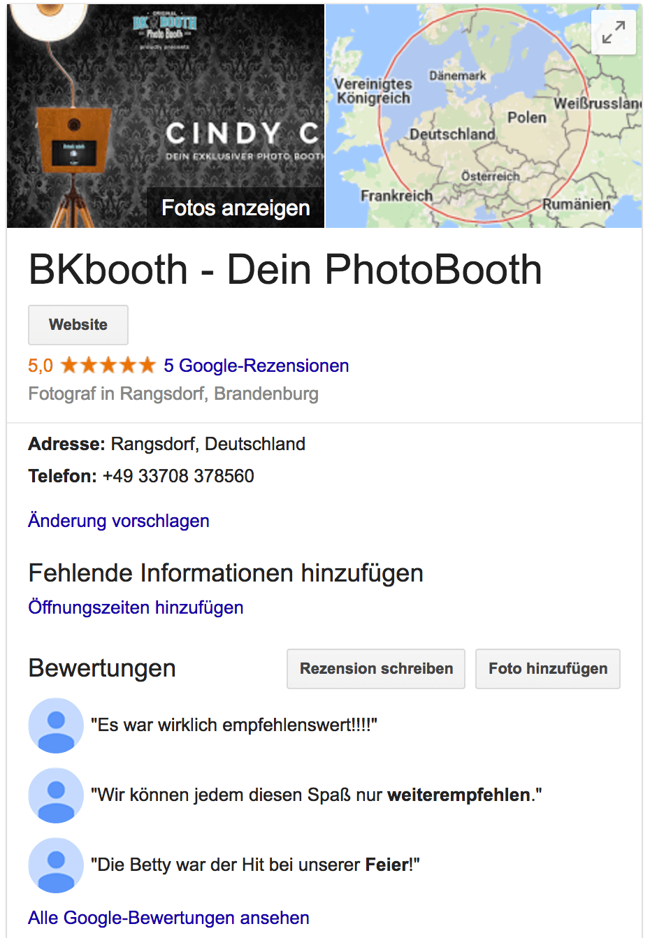 Google Bewertung